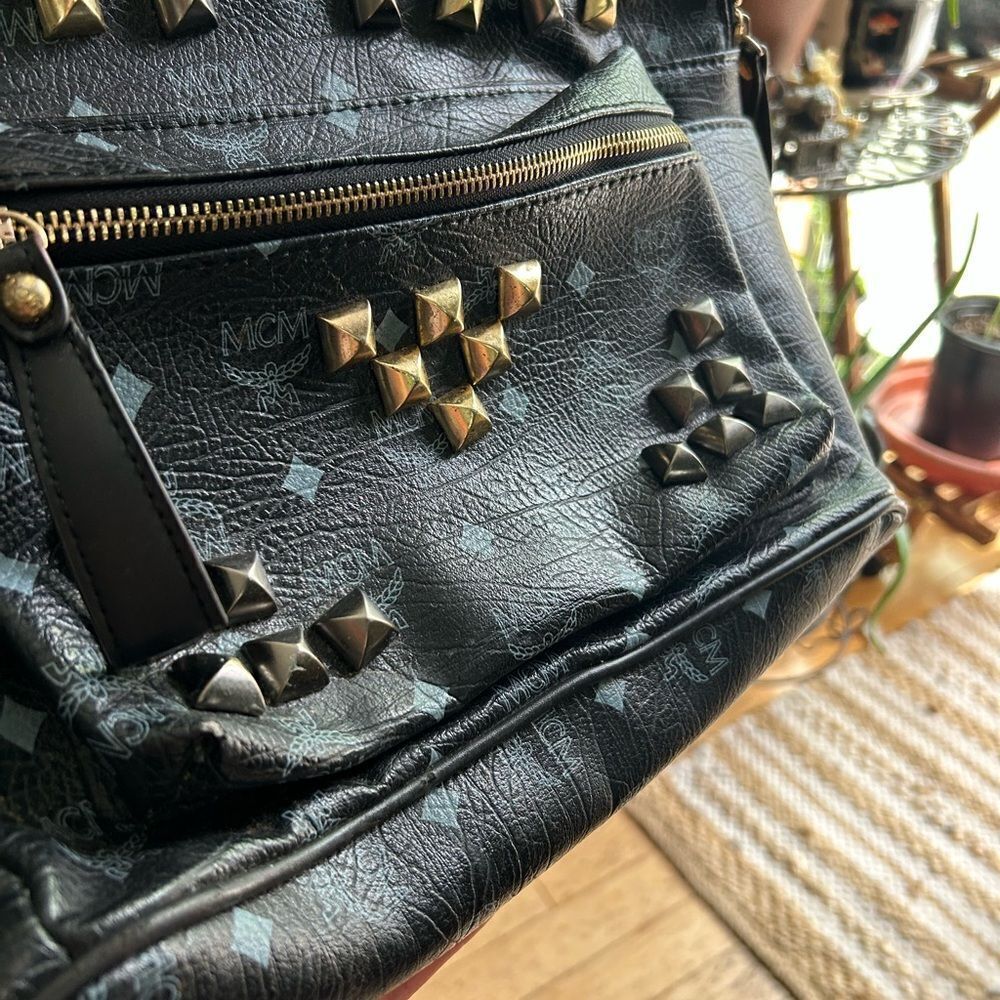 Blue Studded Backpack - Picture 4 of 16
